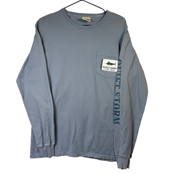 Quiet Storm Surf Shop Other - Quiet Storm Surf Shop T-Shirt Mens S Blue Excellent Long Sleeve Pocket Key West